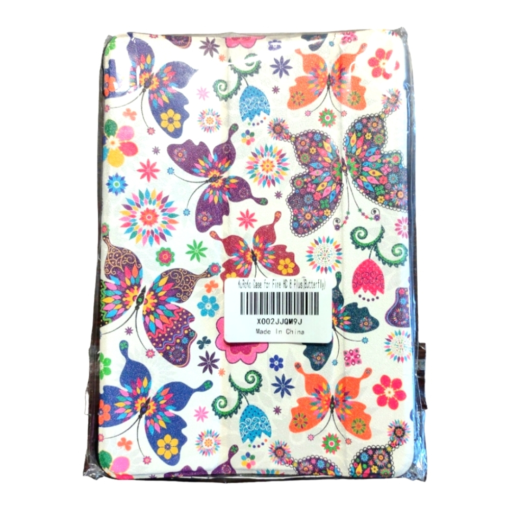 Kuroko Case For Fire HD 8 Plus Rainbow Colored Butterfly Design